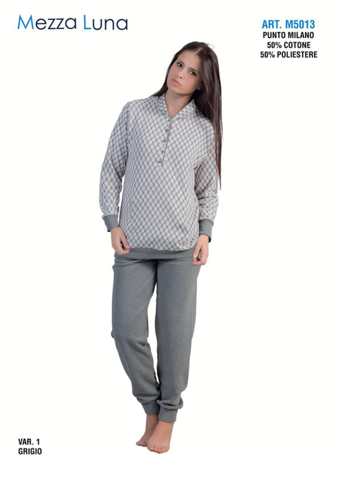 PIGIAMA DONNA M/L M5013 Tellini S.r.l. Ingrosso Abbigliamento